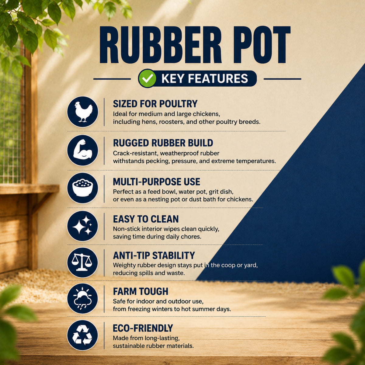 Rubber Pot Medium & Large Chicken, Bird, Pigeon, Cat, Dog, Hamster, Rabbit/Drinking/Feeding Cup/Bowl