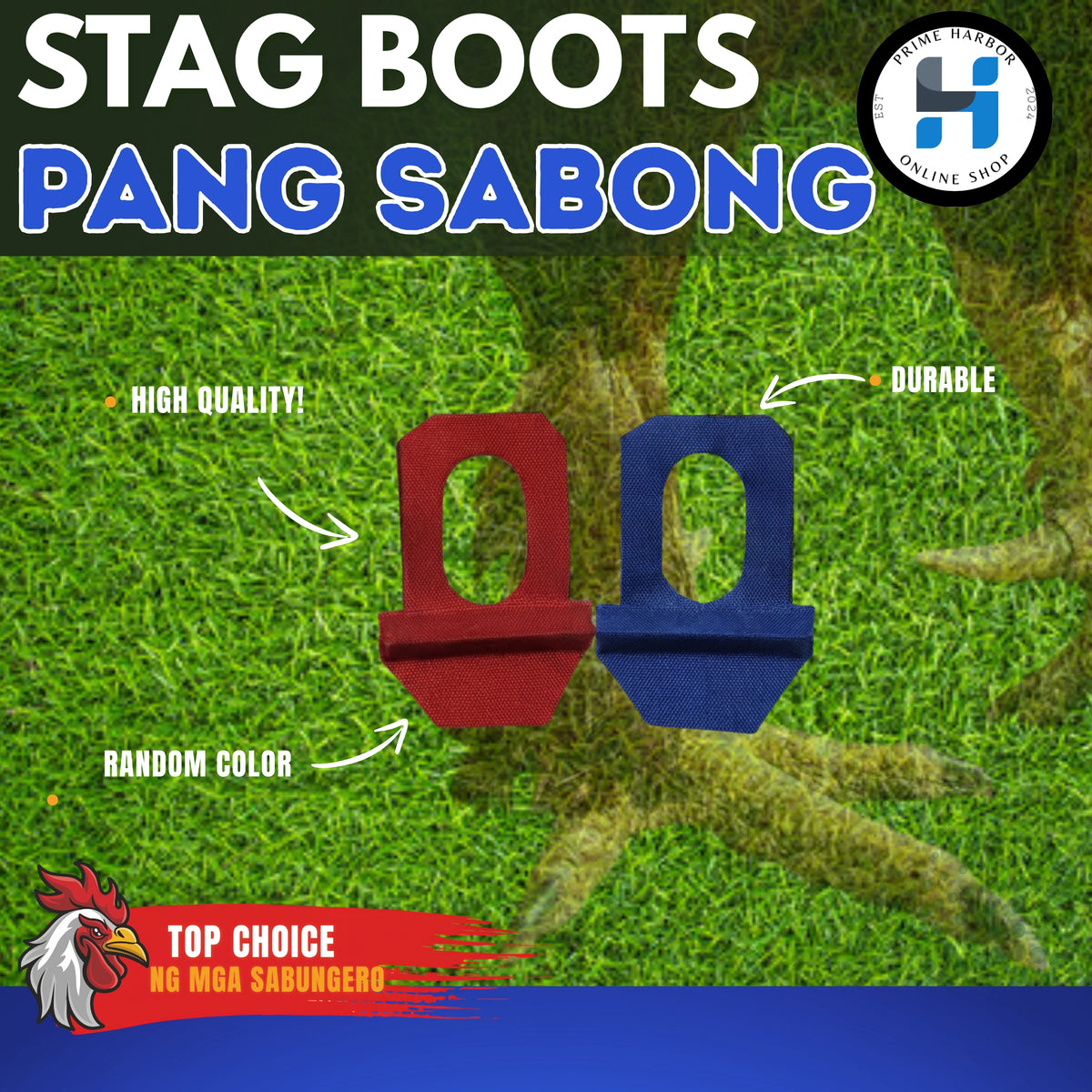 Stag Boots Per Piece or 3 Pcs/ Tari Accessories/Gamefowl/Panabong