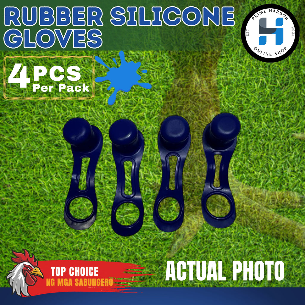 Rubber Gloves Silicone / Blue & Red / Fighting gloves /Chicken gloves/Cock Sparing /Sabong/Game fowl