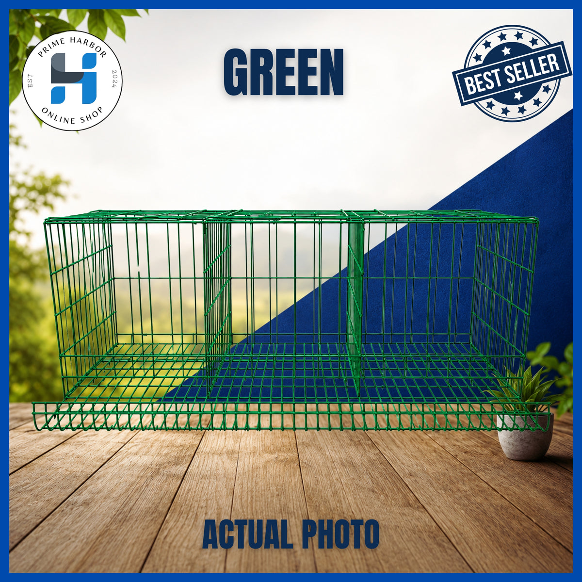 Battery Cage 3 Doors / Coated / Green & Blue / RTL / Kulungan ng manok