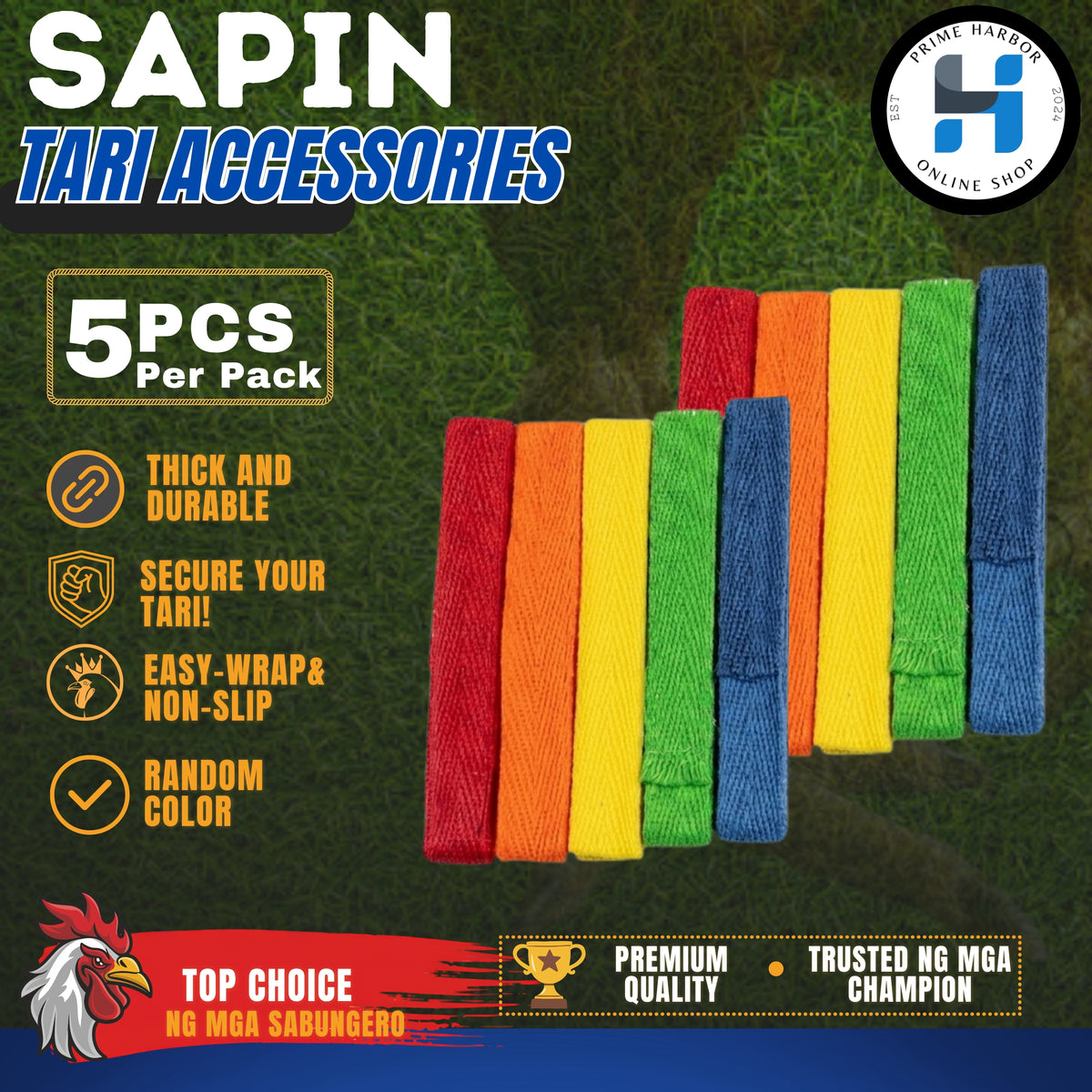 Share:  0 Sapin/ Tari Accessories/Gamefowl/Panabong/5pcs