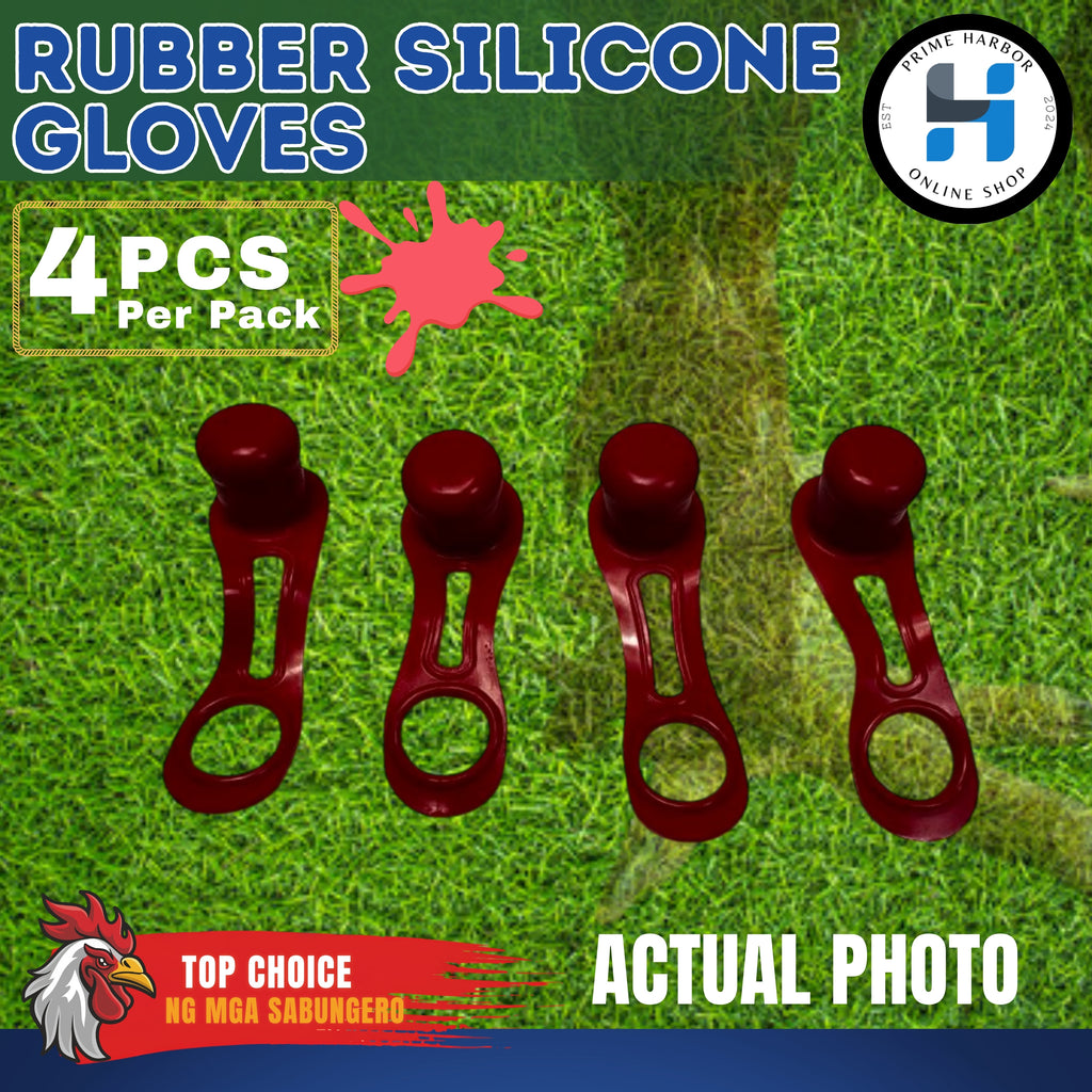 Rubber Gloves Silicone / Blue & Red / Fighting gloves /Chicken gloves/Cock Sparing /Sabong/Game fowl