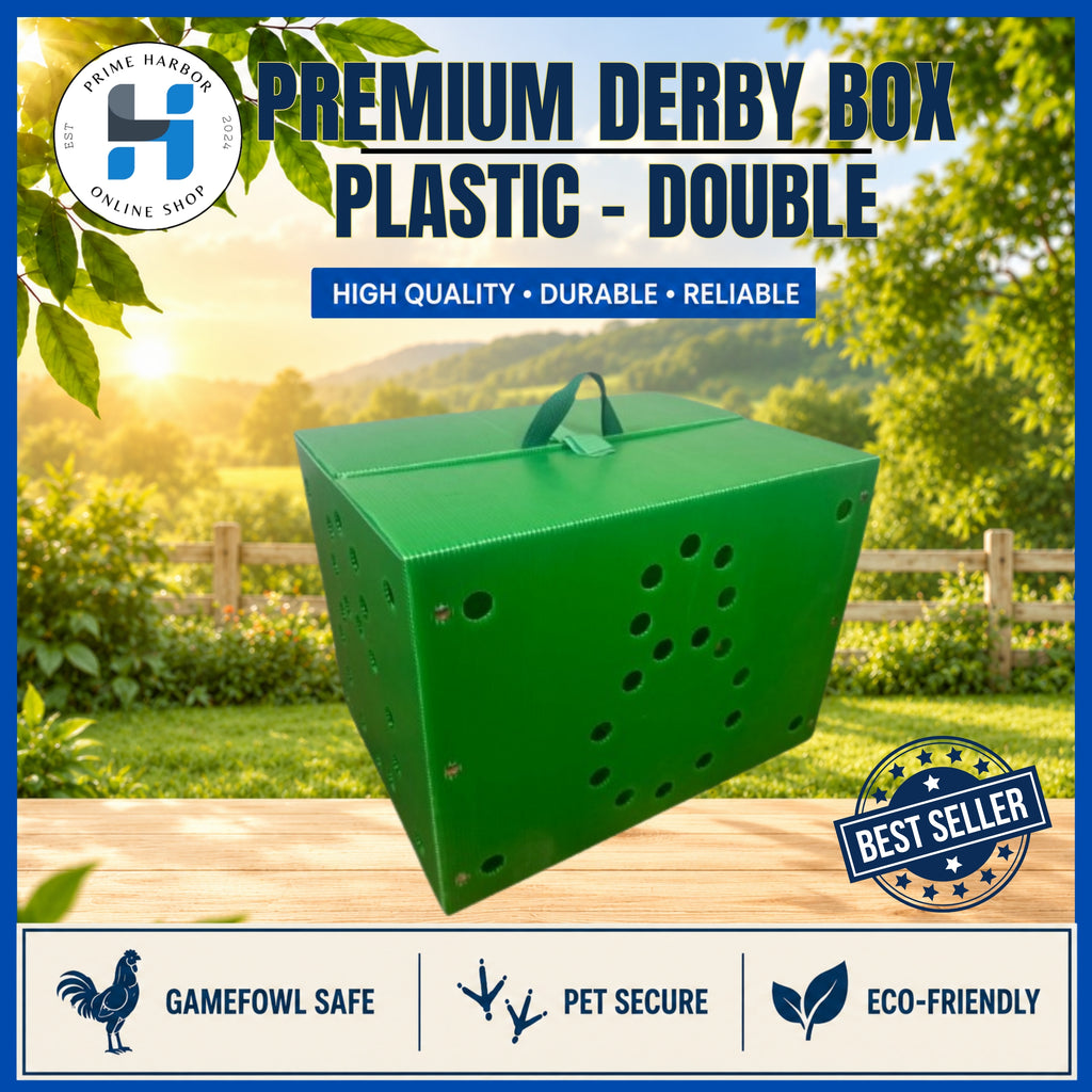 Derby Box Double / Green Color/ Travel Box /Kulungan ng manok/ Carrier Cage / Collapsible