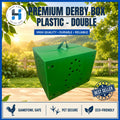 Derby Box Double / Green Color/ Travel Box /Kulungan ng manok/ Carrier Cage / Collapsible
