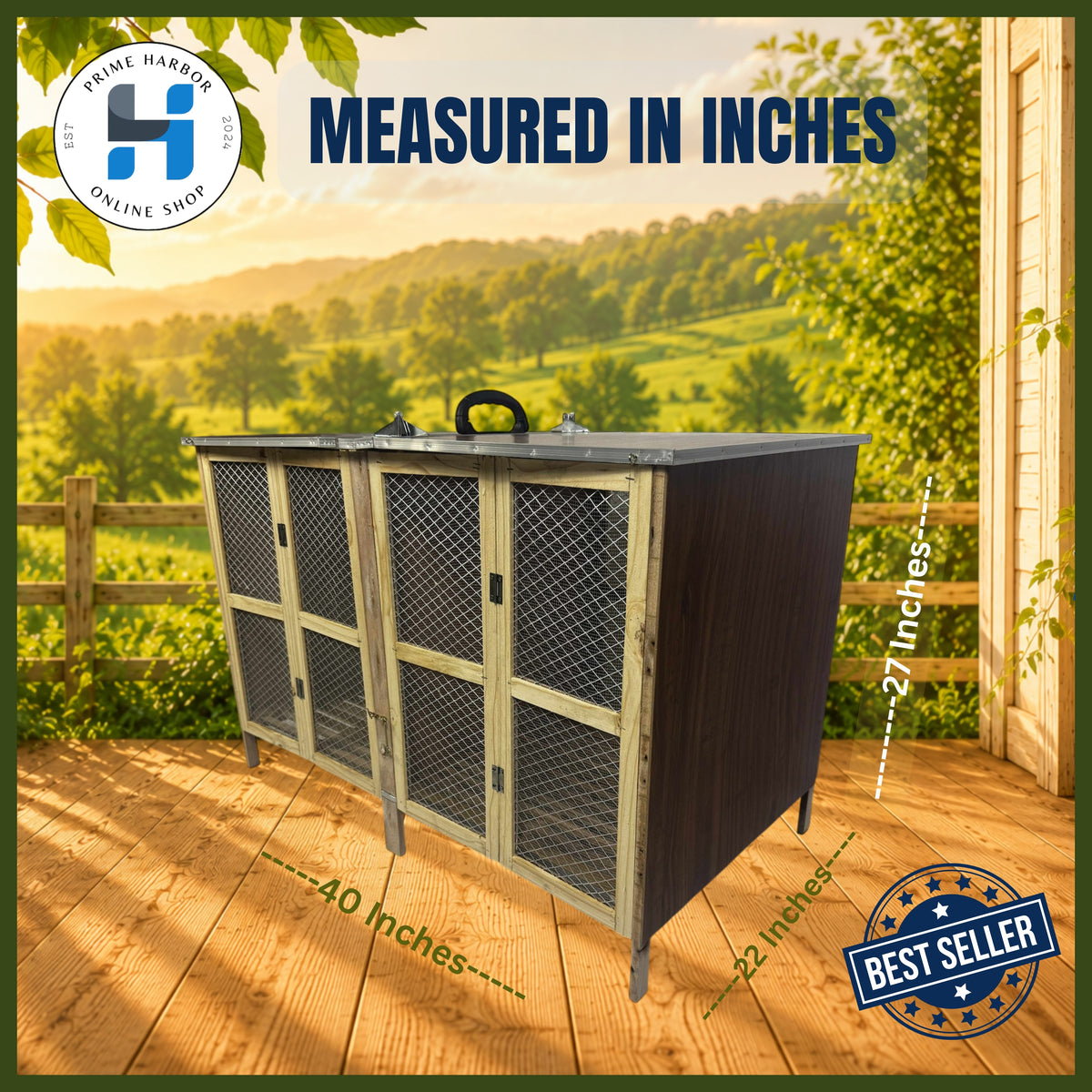 Wooden Folding Cage Aluminum Screen / Brown color Random design /Heavy Duty/ Derby/Kulungan ng Manok
