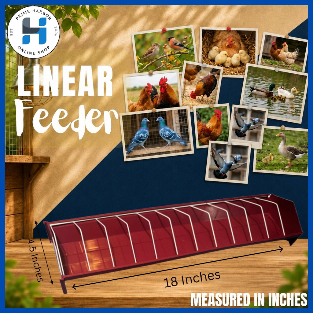 Chicken Linear Feeder 18 inches / 12 holes / Poultry Feeder / Kainan ng manok