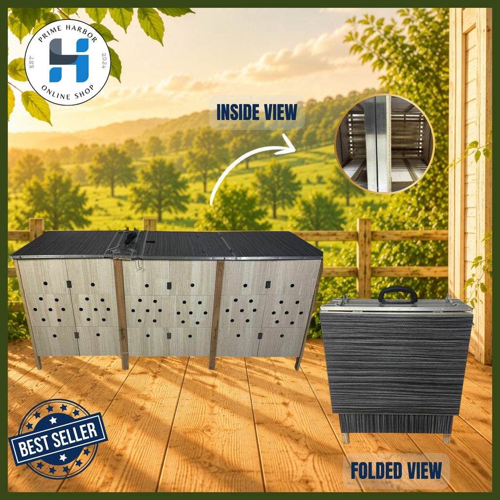 Premium Wooden Folding Cage Triple / Heavy Duty / Derby box / Kulungan ng Manok
