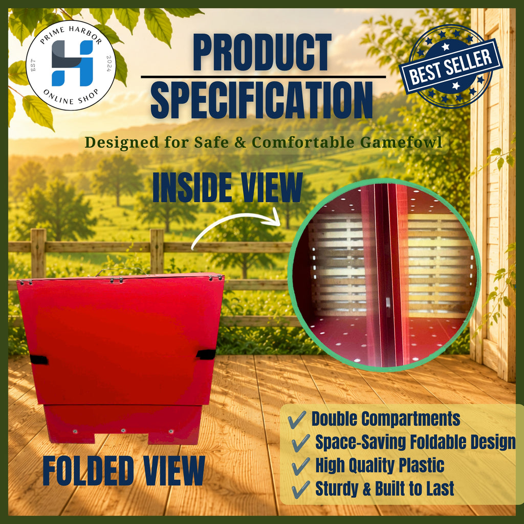 Plastic Folding Cage Double / Lightweight / Polypropylene Plastic / Kulungan ng manok