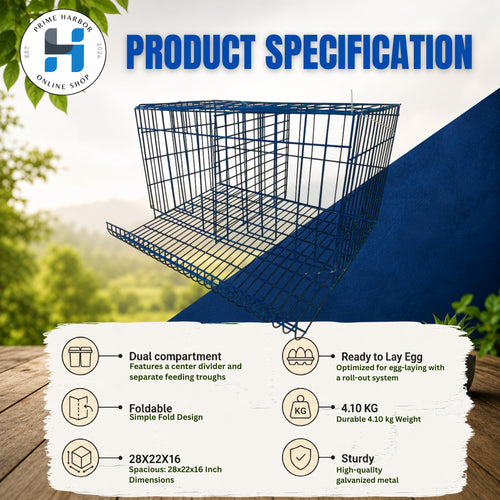 Battery Cage 2 Doors Coated / RTL / Blue & Green / Kulungan ng manok