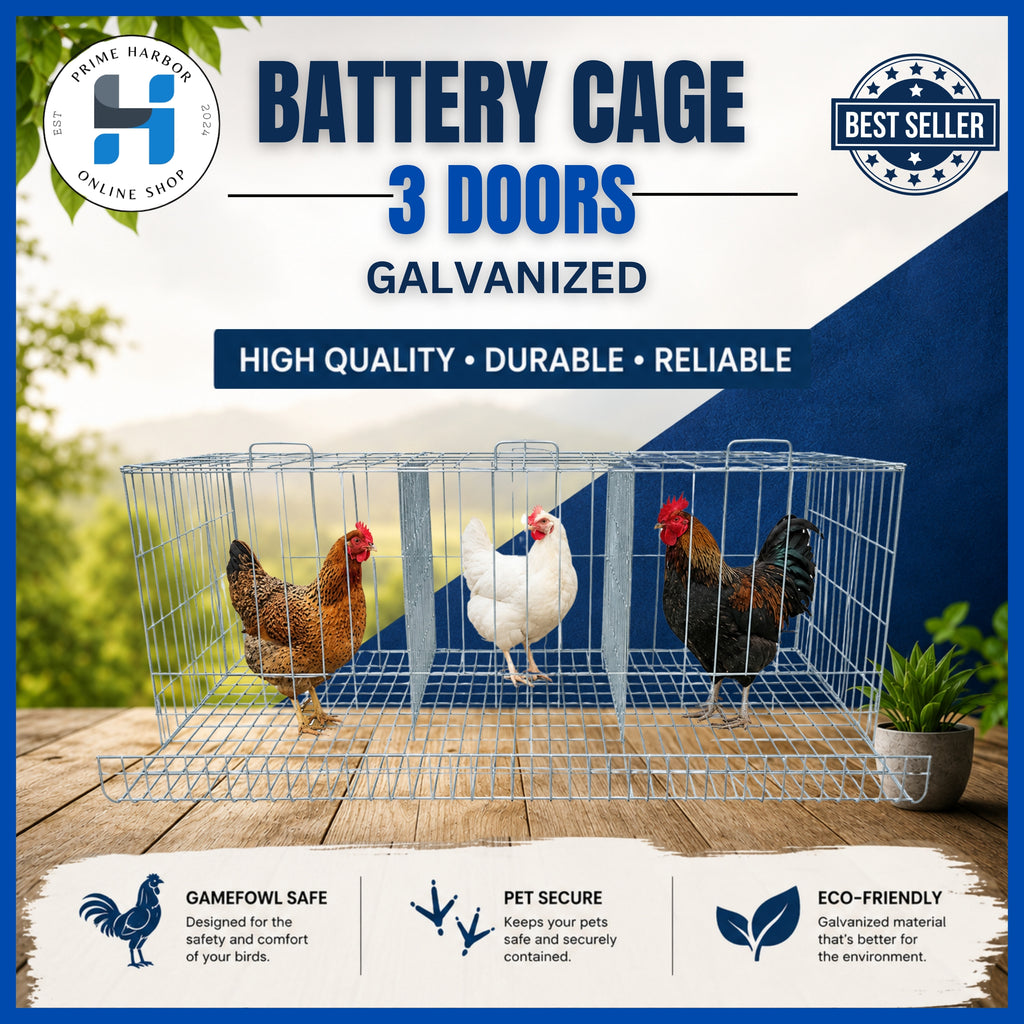 Battery Cage 3 Doors / Galvanized / RTL / Kulungan ng manok
