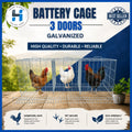 Battery Cage 3 Doors / Galvanized / RTL / Kulungan ng manok