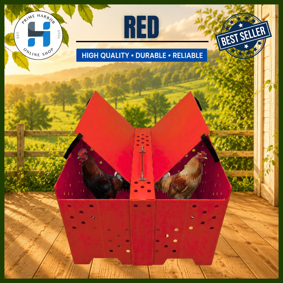 Plastic Folding Cage Double / Lightweight / Polypropylene Plastic / Kulungan ng manok