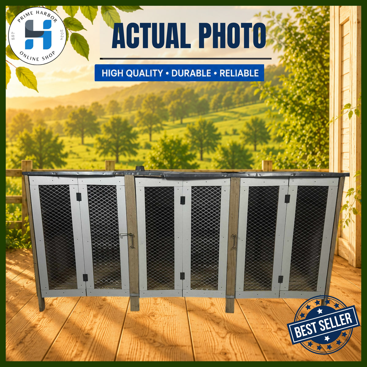 Wooden Folding Cage Triple Aluminum Screen / Heavy Duty / Derby box / Kulungan ng Manok