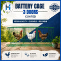 Battery Cage 3 Doors / Coated / Green & Blue / RTL / Kulungan ng manok