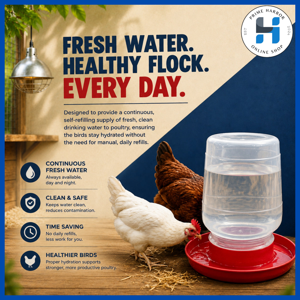 Chicken Waterer / Feeding waterer / Poultry Drinker / 1liter,2liter,4liter