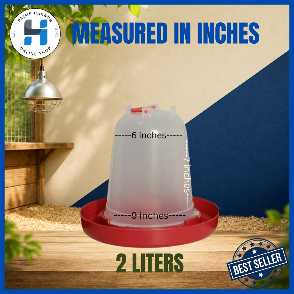 Automatic Drinker / Water Feeder / Waterer for Chicken w/ Handle/ Painuman ng Manok (1, 2 & 4 liter)