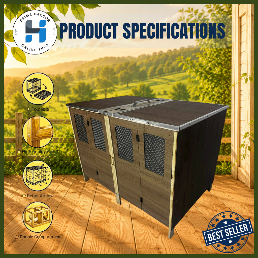 Brooder folding cage wooden / Breeding pen / Laminated wood/Durable/ Kulungan ng sisiw /Chicken cage