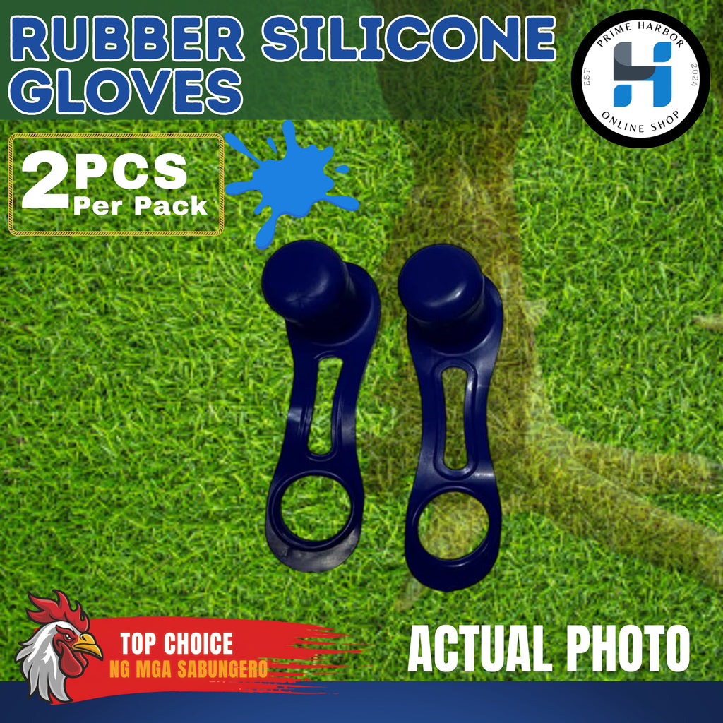 Rubber Gloves Silicone / Blue & Red / Fighting gloves /Chicken gloves/Cock Sparing /Sabong/Game fowl