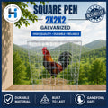 Heavy-Duty Square Pen 2x2x2 / Galvanized / Chicken Cage / Gamefowl / Kulungan ng manok