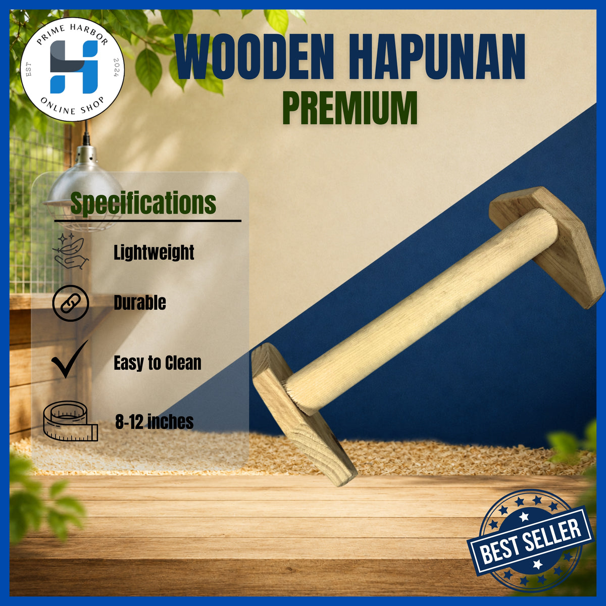 Premium Wooden Hapunan / Dapuan / Apakan ng Manok / Gamefowl / Palochina Wood / Training/ Pahingahan
