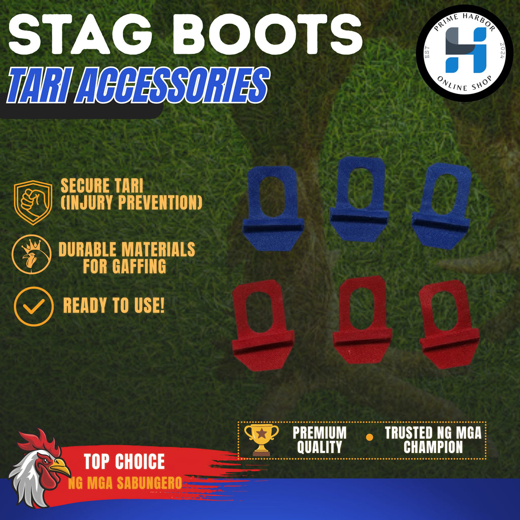 Stag Boots Per Piece or 3 Pcs/ Tari Accessories/Gamefowl/Panabong