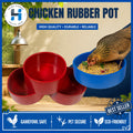 Rubber Pot Medium & Large Chicken, Bird, Pigeon, Cat, Dog, Hamster, Rabbit/Drinking/Feeding Cup/Bowl