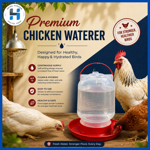 Automatic Drinker / Water Feeder / Waterer for Chicken w/ Handle/ Painuman ng Manok (1, 2 & 4 liter)