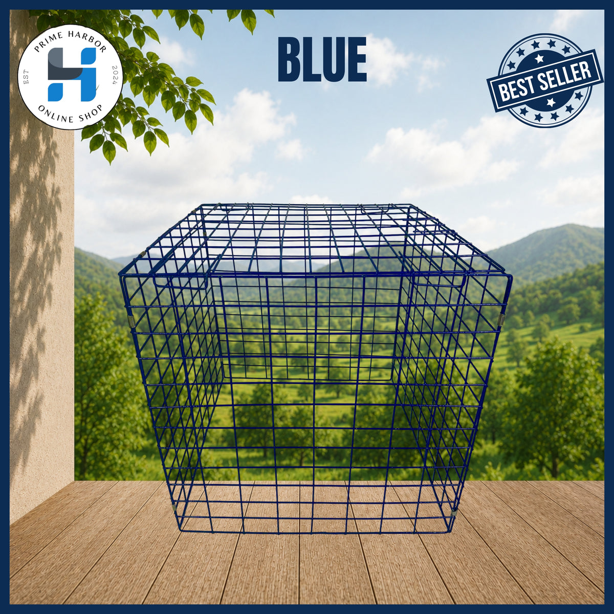 Heavy-duty Square Pen 3x3x30 / Coated Blue / Cock Cage / Gamefowl / Chicken cage / Kulungan ng Manok