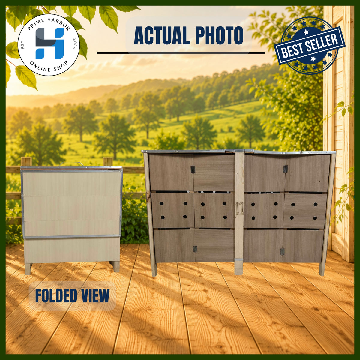 Wooden Folding Cage Double /Standard / Plastic Screen / Aluminum Screen/Heavy Duty/Kulungan ng Manok