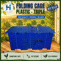 Triple Plastic Folding Cage / Random color / Gamefowl / Derby box / Kulungan ng manok