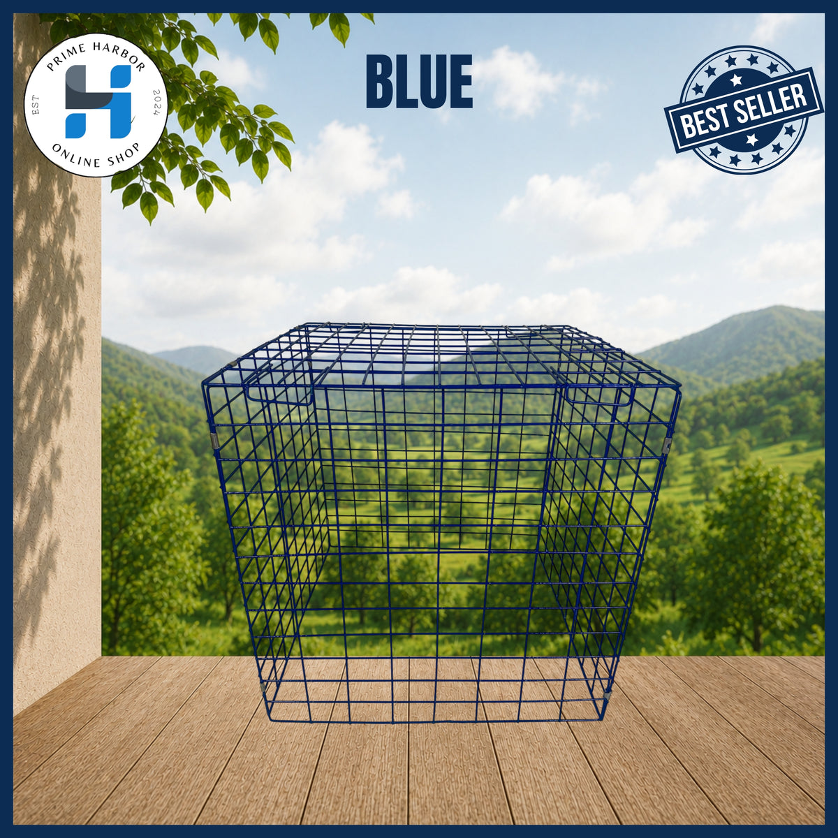 Heavy-Duty Square Pen 2x2x2 Coated / Red & Blue / Chicken Cage / Gamefowl / Kulungan ng manok