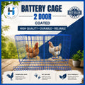 Battery Cage 2 Doors Coated / RTL / Blue & Green / Kulungan ng manok