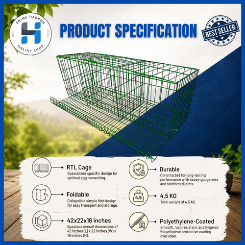 Battery Cage 3 Doors / Coated / Green & Blue / RTL / Kulungan ng manok
