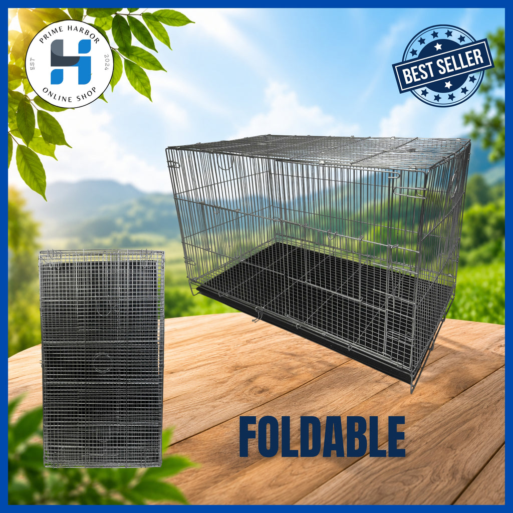 Bird Cage double Galvanized / 17x30 / foldable /Frame Gauge 12 & Rib gauge 16/ w/ divider /poop tray