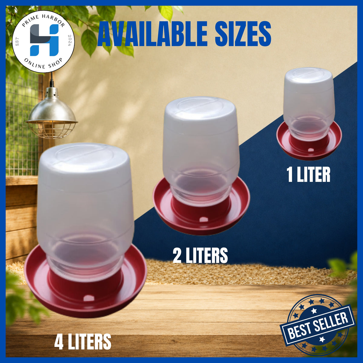 Chicken Waterer / Feeding waterer / Poultry Drinker / 1liter,2liter,4liter