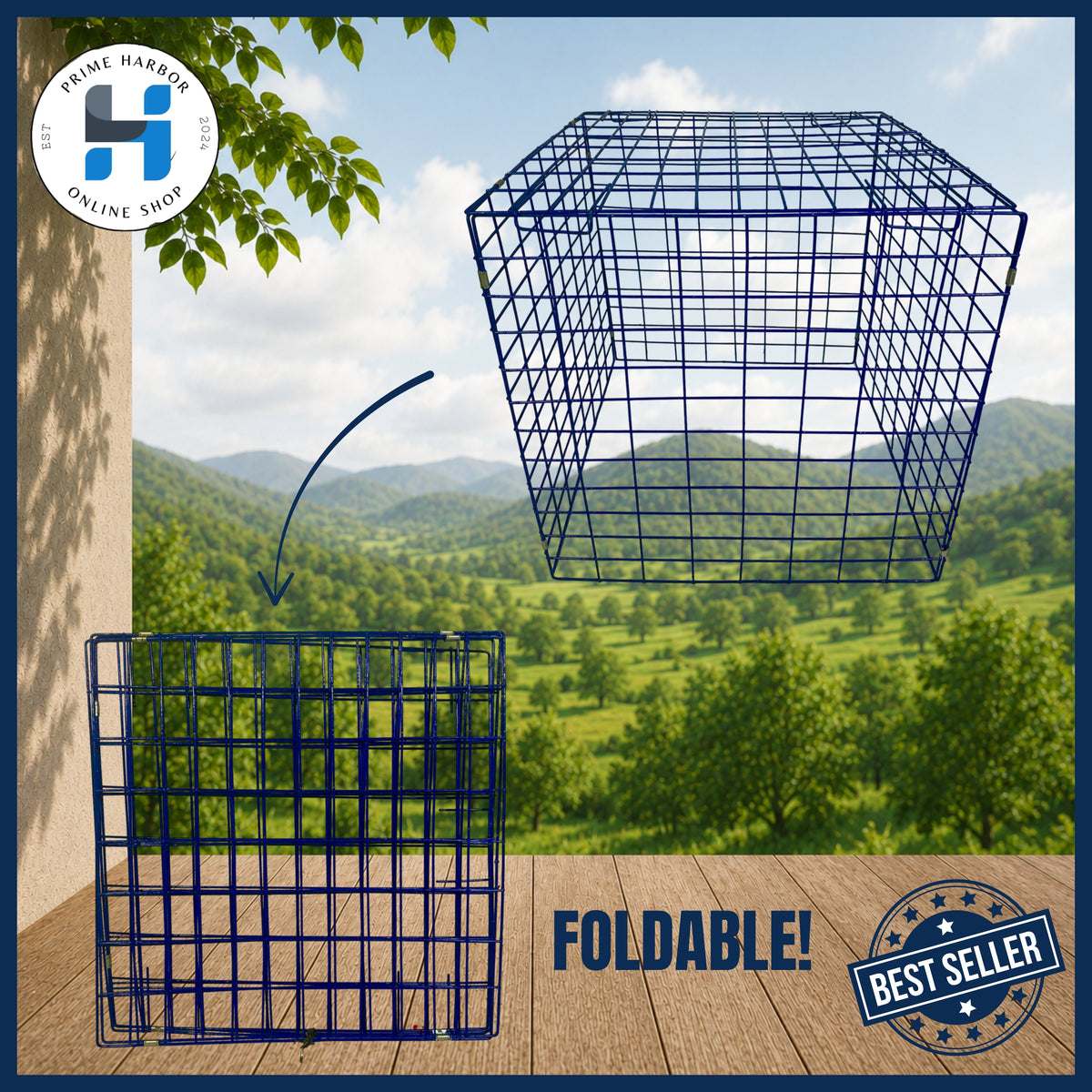 Heavy-duty Square Pen 3x3x30 / Coated Blue / Cock Cage / Gamefowl / Chicken cage / Kulungan ng Manok