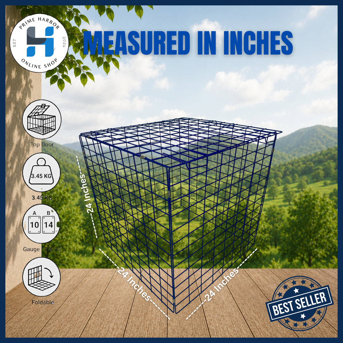 Heavy-Duty Square Pen 2x2x2 Coated / Red & Blue / Chicken Cage / Gamefowl / Kulungan ng manok