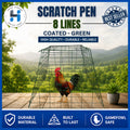 Scratch Pen 8 lines / Coated - Green / Chicken Pen / Kulungan ng manok