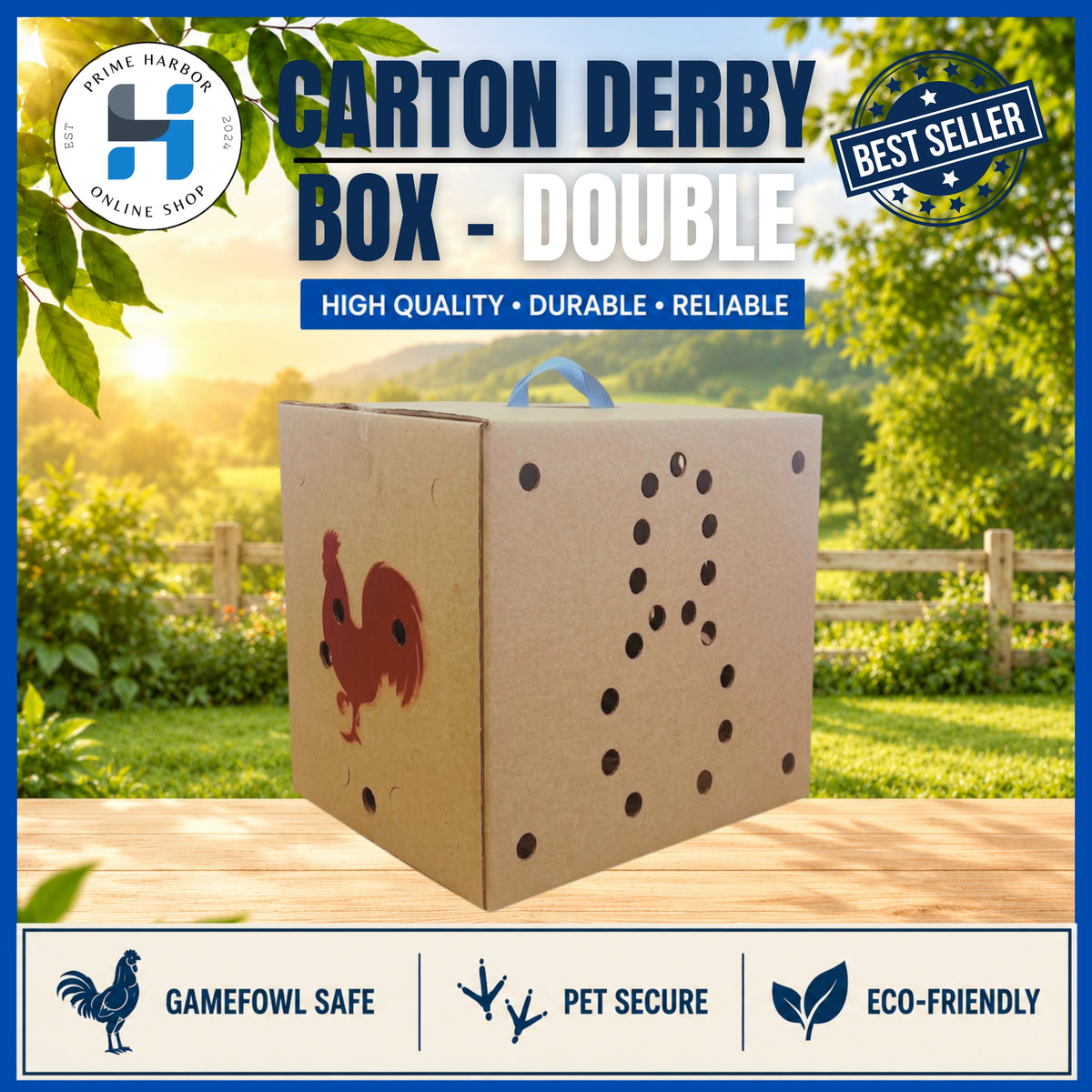 Derby Box Double Carton /Carrier cage/travel box / Kulungan ng manok/ Collapsible / Pigeon box