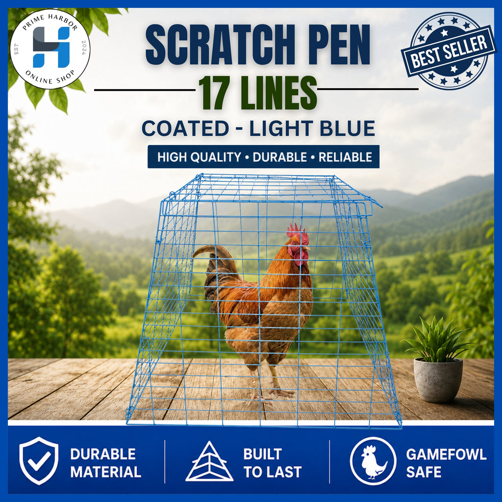 Scratch Pen 17 lines / Coated Light Blue / Gamefowl / Chicken Cage / Kulungan ng manok