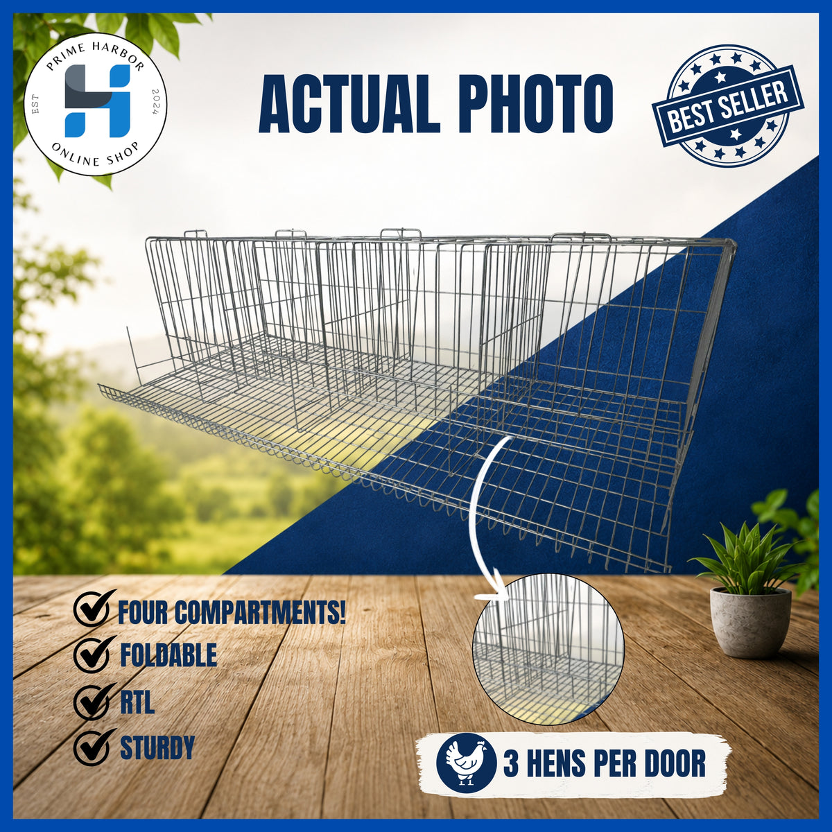 Battery Cage 4 Doors / Galvanized / RTL / Kulungan ng manok