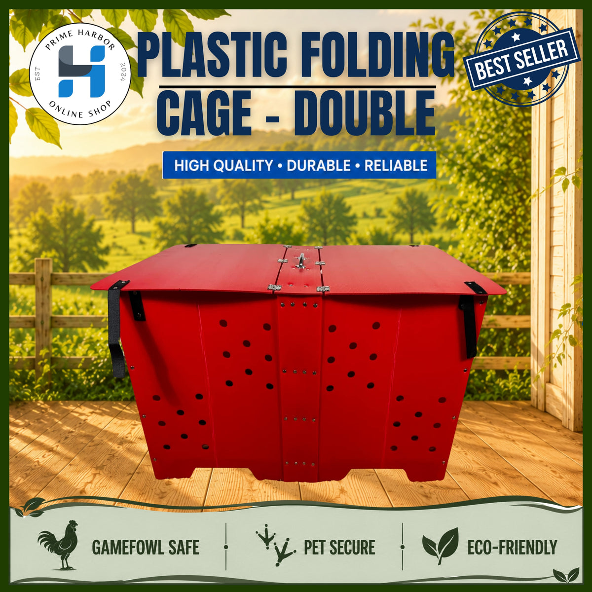 Plastic Folding Cage Double / Lightweight / Polypropylene Plastic / Kulungan ng manok