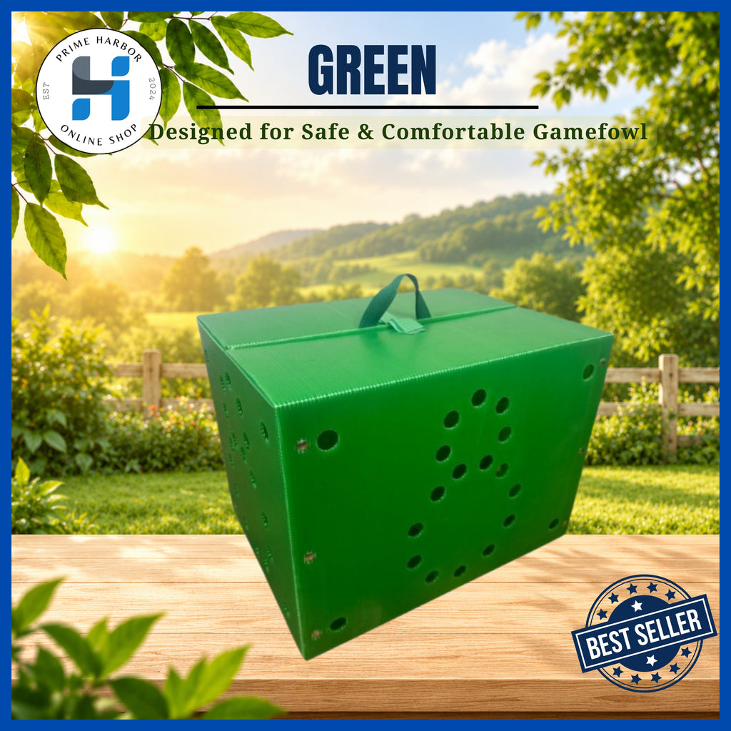 Derby Box Double / Green Color/ Travel Box /Kulungan ng manok/ Carrier Cage / Collapsible