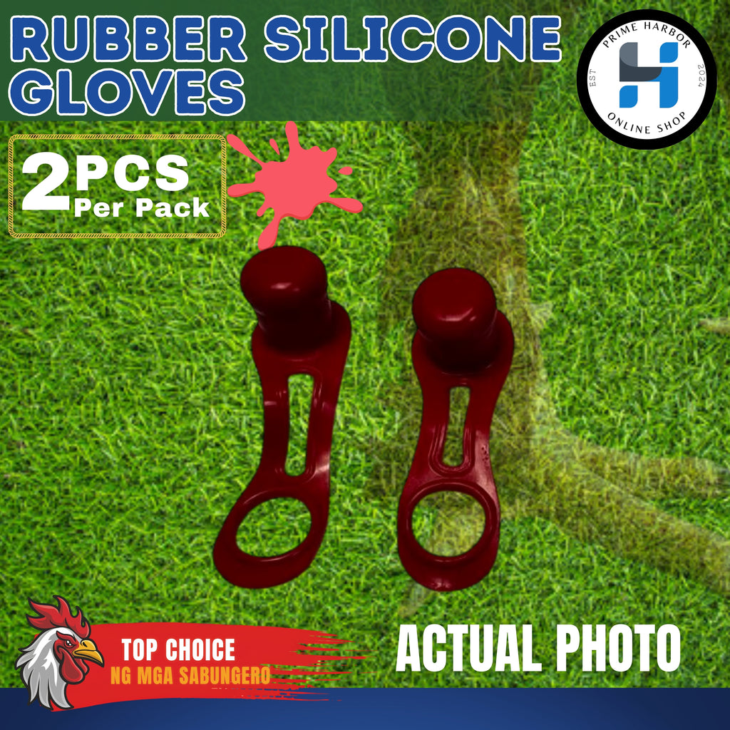 Rubber Gloves Silicone / Blue & Red / Fighting gloves /Chicken gloves/Cock Sparing /Sabong/Game fowl