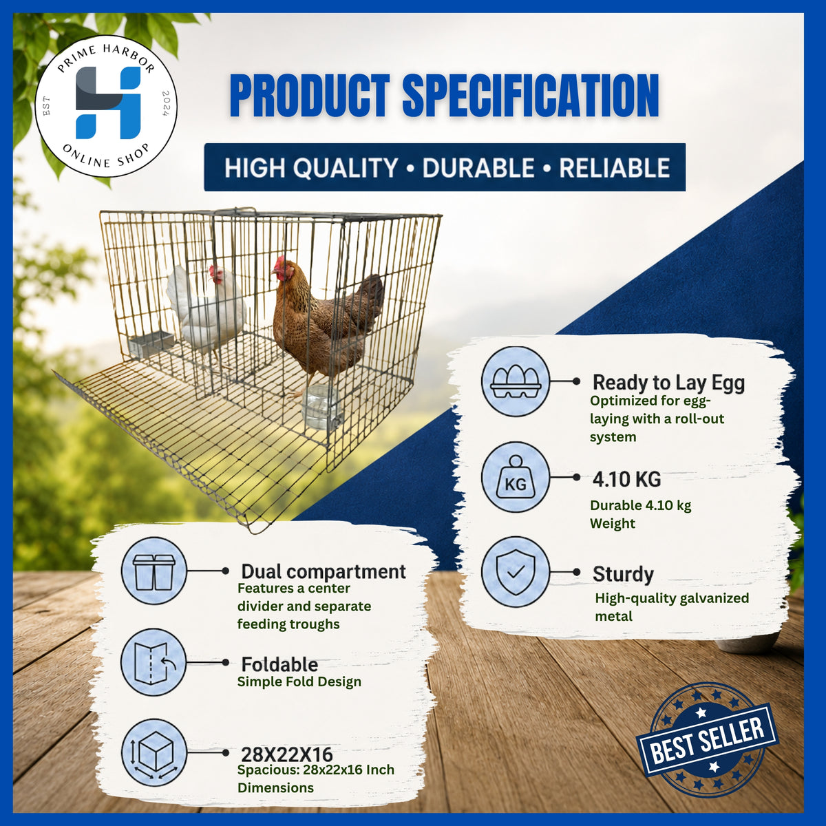 Battery Cage 2 doors / Galvanized / RTL / Kulungan ng manok