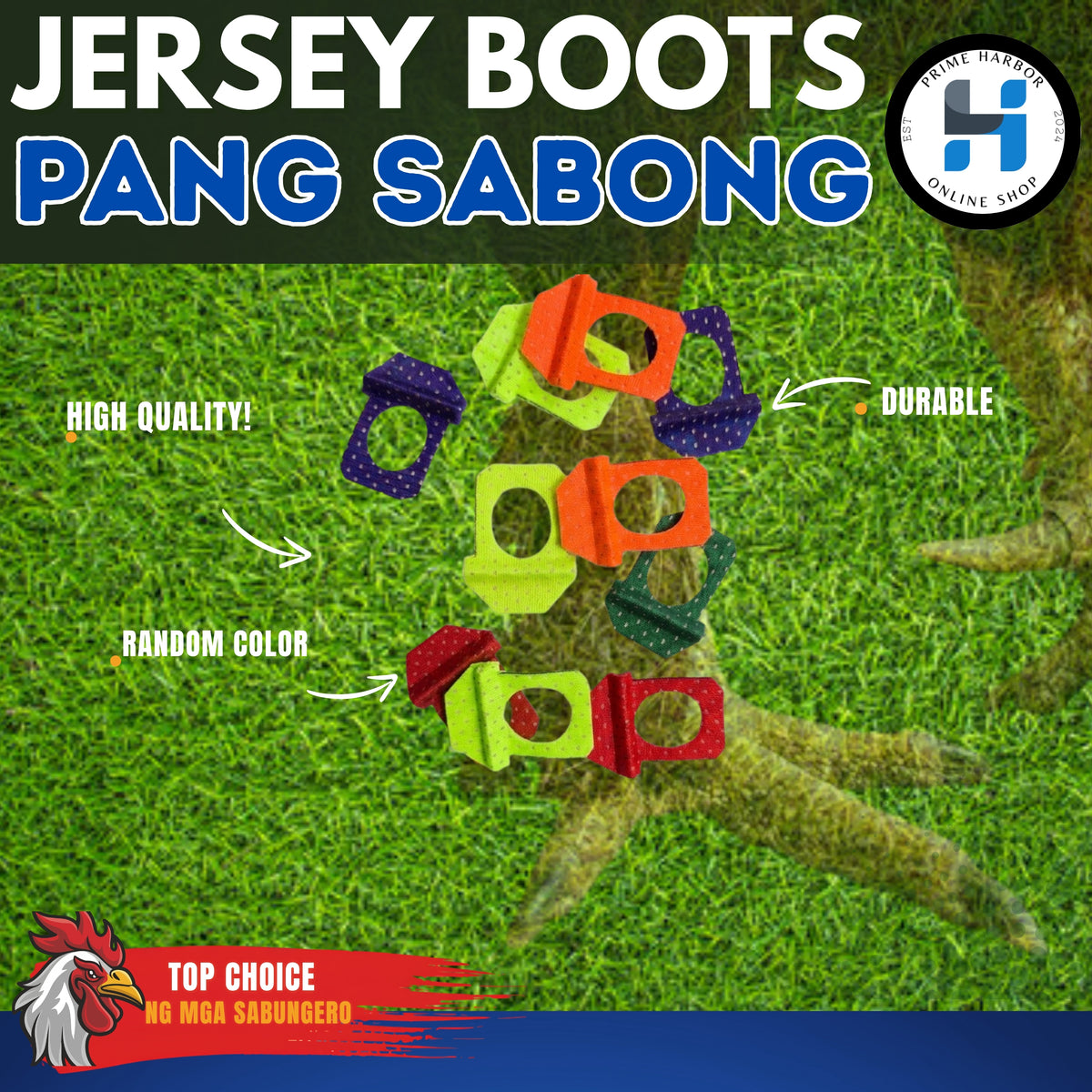 Jersey Boots/Tari Accessories/Gamefowl/Panabong/3pcs per pack