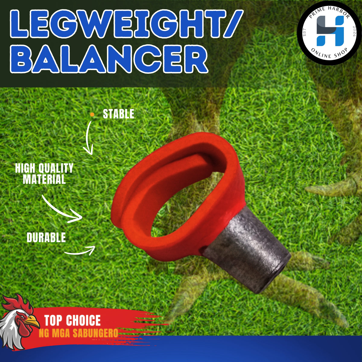Premium Rooster Leg Weight Balancer for Training and Gamefowl - 1 Piece
