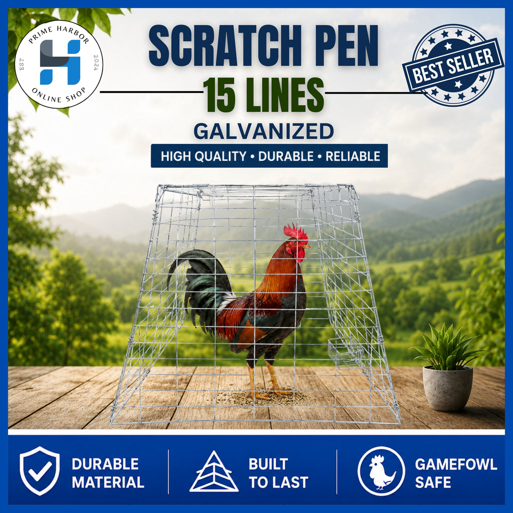 Scratch Pen 15 Lines / Galvanized / Chicken Cage /  Gamefowl / Kulungan ng manok