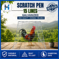 Scratch Pen 15 Lines / Galvanized / Chicken Cage /  Gamefowl / Kulungan ng manok