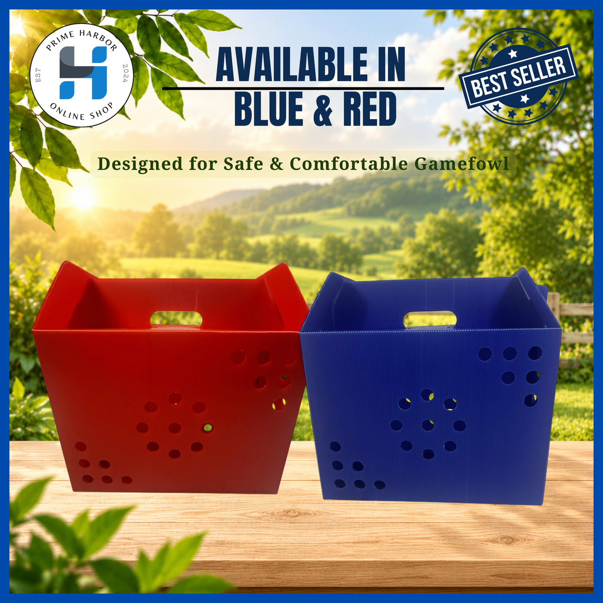 Derby box single / Random color / Collapsible / Cock box / Game fowl / carrier/ kulungan ng manok